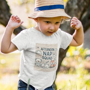 Toddler Short Sleeve Tee | Afternoon Nap Squad Tee | Cute Toddler Short Sleeve Tee | Adorable Nap Time Design