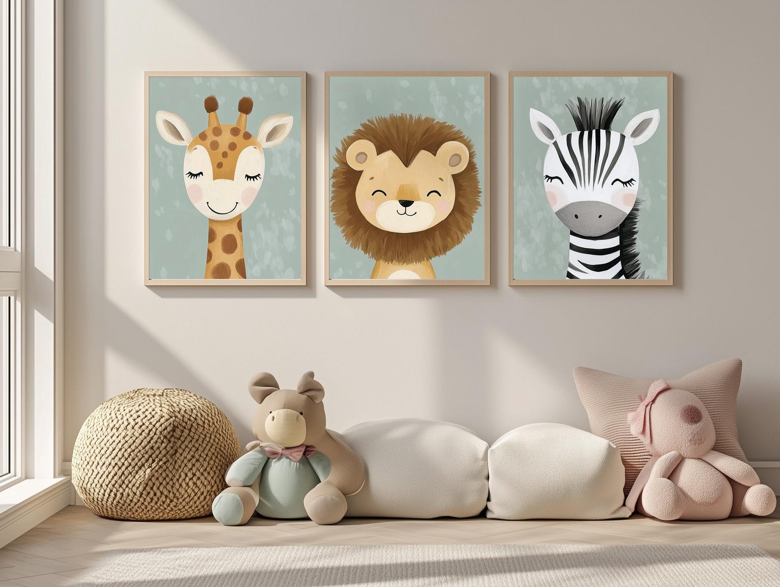 Safari Nursery Decor, Safari Nursery Prints, Nursery Wall Art, Set of 3 ...