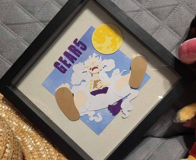 One Piece Gear 5 Luffy Shadowbox Etsy