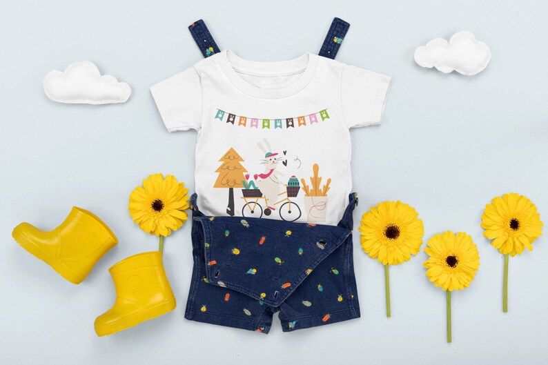 Cute Baby Tee Happy Shirt Cute Spring Shirt Easter Top Etsy