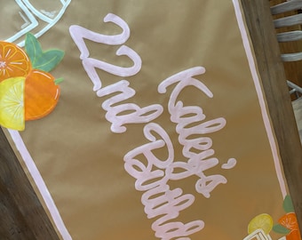 Custom Brown Paper Party Banner | Personalized Kraft Banner for Birthday, Baby Shower, Bridal, Graduation & Holiday Decor | Birthday Sign |