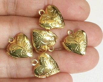 Heart Locket 14 Karat Gold Plated Sterling Silver Locket