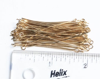 22guage 2 inch long 250 pcs of Antiqued Brass Eye Pin