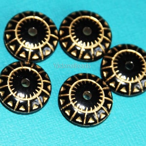 40 pcs   Acrylic rondelle beads 18x7mm Black