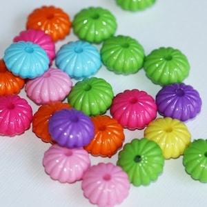 50 pcs  Colorful Acrylic rondelle beads 14x7mm - Assorted color