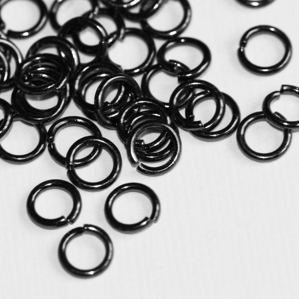 100 PCs Gunmetal Plated jumpring 6mm round 18 gauge