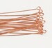 200 pcs of Rose Gold  Plated Brass Eye Pin  2 inch long  22 gauge, bulk eyepin 