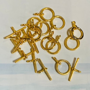 20 sets  Gold plated Toggle clasps