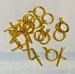20 sets  Gold plated Toggle clasps 