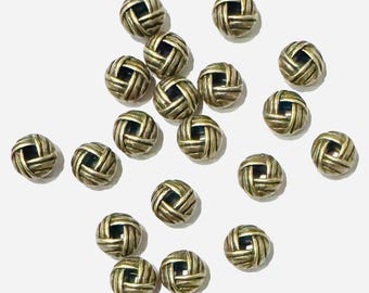 Bulk 300 antique brass infinity weave rondelle spacer 6x3 mm