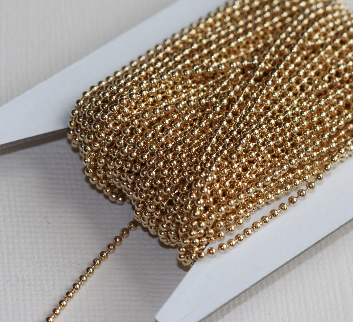 10 Ft Gold Color Ball Chain Smooth Ball Chain 1.5mm Etsy