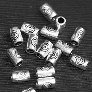 50 pcs  antique one eye tubr spacer beads 5x8mm