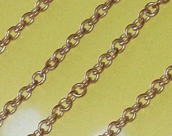 32 ft  copper color soldered cable chain 2.7mm