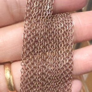 10ft  Antiqued Copper Tiny Flat Soldered Cable Chain 2mm