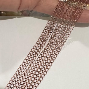 10 ft  Antiqued copper plated brass curb chain 3.8X3mm