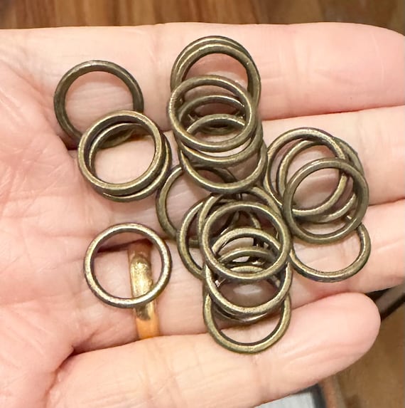 20 Pcs Antique Bronze Color Zinc Alloy Rings 15mm, Donut
