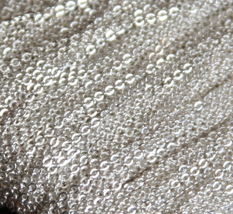 32ft Silver Plated very Flat Soldered Cable Chain 1.5mm image 2