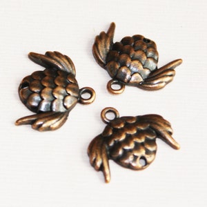 10 pcs  antique copper Angel wing connector 19x16mm