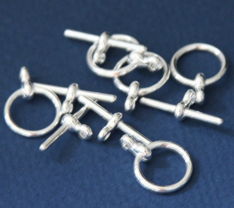 100 sets of Silver plated Toggle clasps image 1