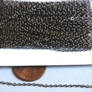 32 ft spool  Gunmetal Plated Tiny Flat Soldered cable chain 2mm