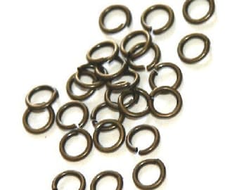 200 piezas de anillo de salto de latón envejecido de 6 mm redondo calibre 18
