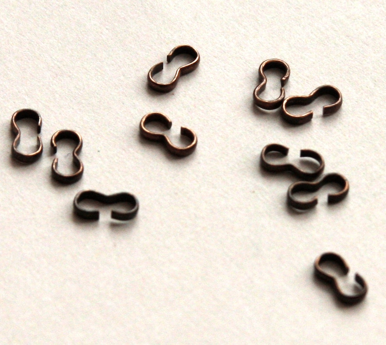 Bulk 500 pcs Antique Copper 3 shape connector links 8x4mm image 2