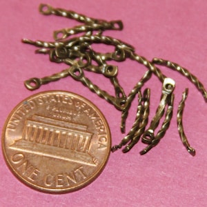 Bulk 500 pcs  antique brass bar connector  links 12x1.2mm