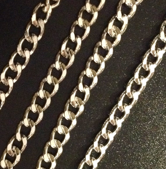 25 Ft of Aluminum Curb Open Link Chain 7x10mm Silver Color Etsy UK