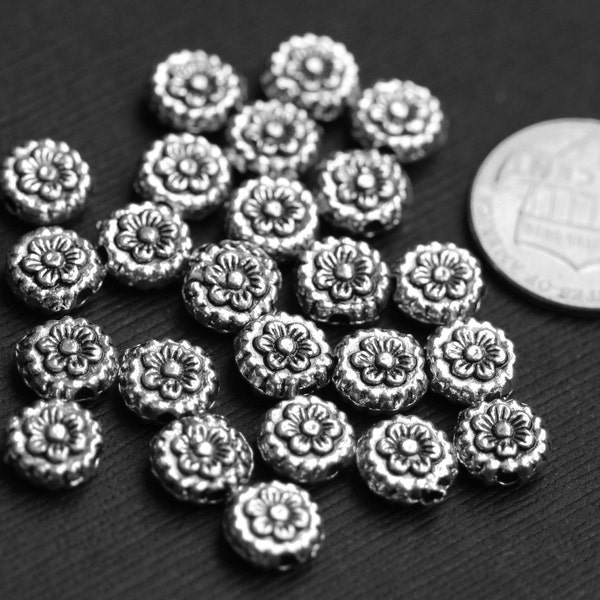 20 Antique Silver Pewter Square Frame Beads - 15mm For Jewelry Making & Crafting