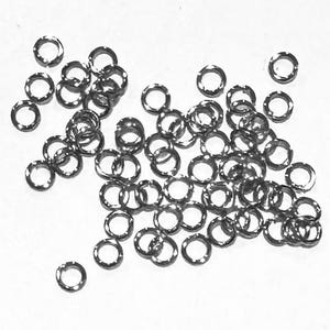 200 pcs of Gunmetal finished  jumprings 4mm 21 gauge