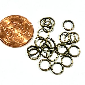 100 pcs Antiqued Brass split rings 6mm