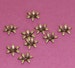 100 pcs  Antiqued  brass flower bead cap 7.5mm 