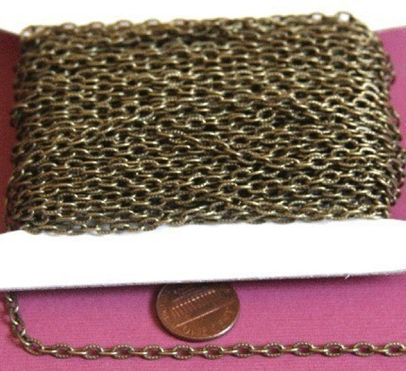 Brass Chain (2mm Wide, 45 Inches Long)