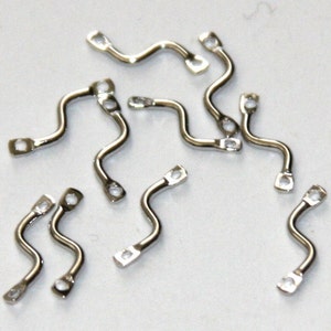 100 pcs  Platinum plated tiny copper connector link 10X1mm