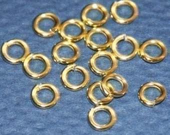 Lot de 1000 anneaux dorés 5 mm ronds calibre 18