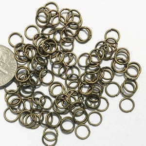 Bulk 550 Antique Bronze Steel Jumprings 6x0.7mm