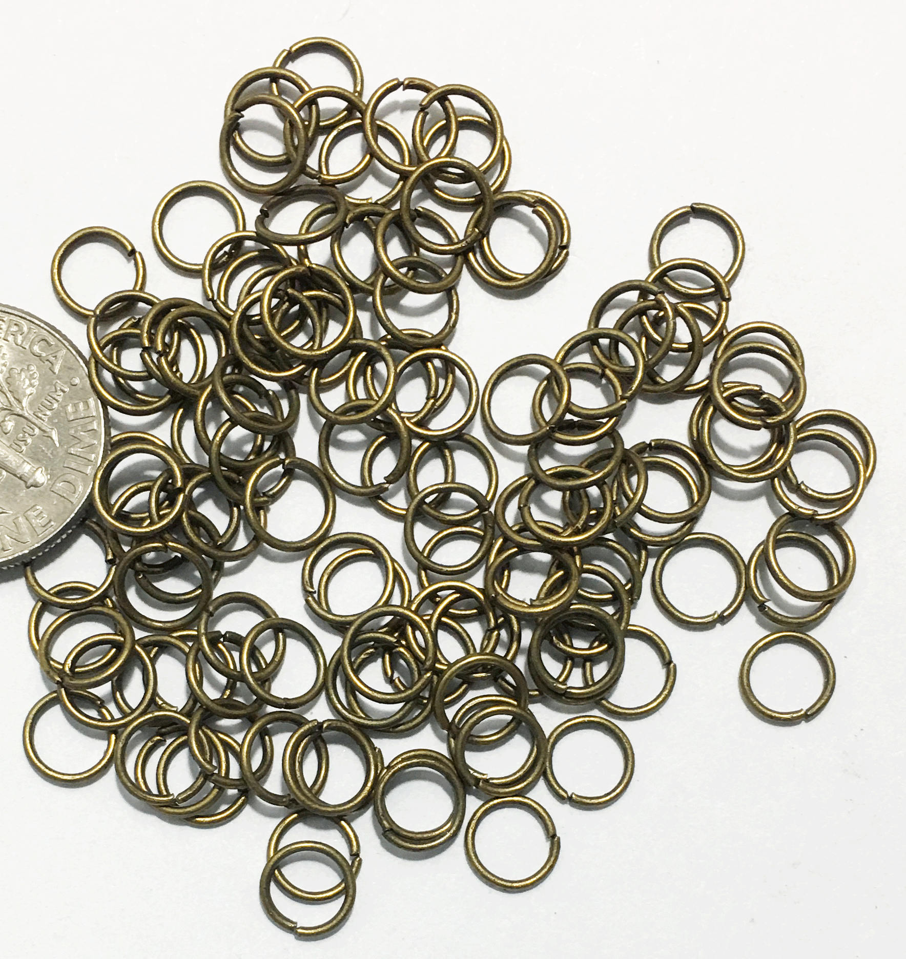 Bulk 550 Antique Bronze Steel Jumprings 6x0.7mm