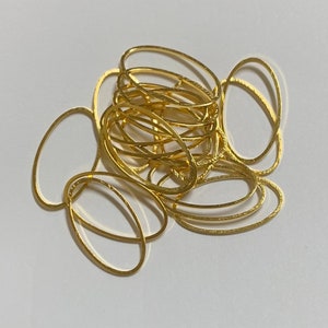 Gold plated brass oval links 24x14mm, closed links 20pcs