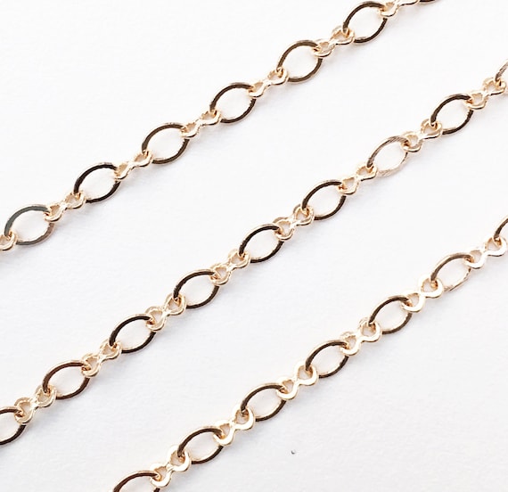 Light Gold Figure 8 Chain Spool: Brass Bulk Chain (5x3.5mm)