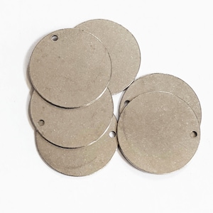 Bulk 100 pcs of Stainless steel flat coin disc 23mm, stainless steel stamping blank