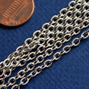 10 ft Stainless steel texture cable chain 4x3mm unsolder links image 5