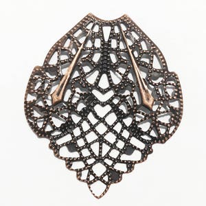 20 pcs  antiqued copper filigree pendant 48x41mm, copper filigree  drop, Rhombus  filigree drop