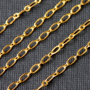 10ft spool  Gold plated Long and Short chain 4X2mm -soldered links