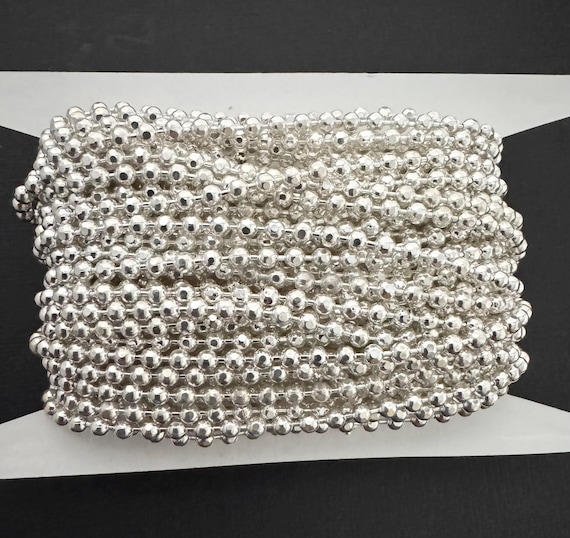 Silver Plated Brass Ball Chain 2.4mm - 10 Ft - Etsy