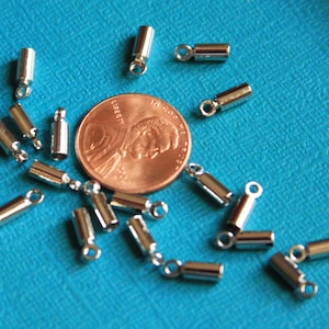 50 end caps with loop 7.5x3mm