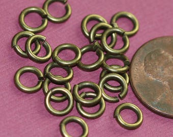 Bulk 500pcs of antiqued Brass jumpring 6mm round  16 Gauge