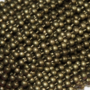 Special Sale 32 ft   antiqued brass 2.4mm smooth ball chain
