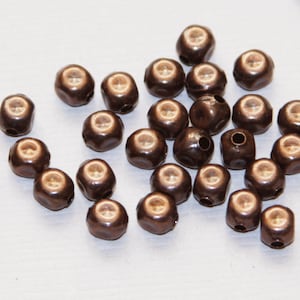100 pcs antique Copper plated brass  square cube beads, spacer beads 4x5mm, antique copper spacer beads, metal square beads, loose beads