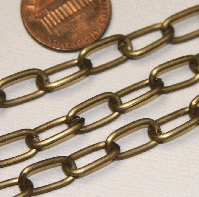 10 ft of Aluminum Light Weight chain 6X12.5 mm Antiqued gold Etsy