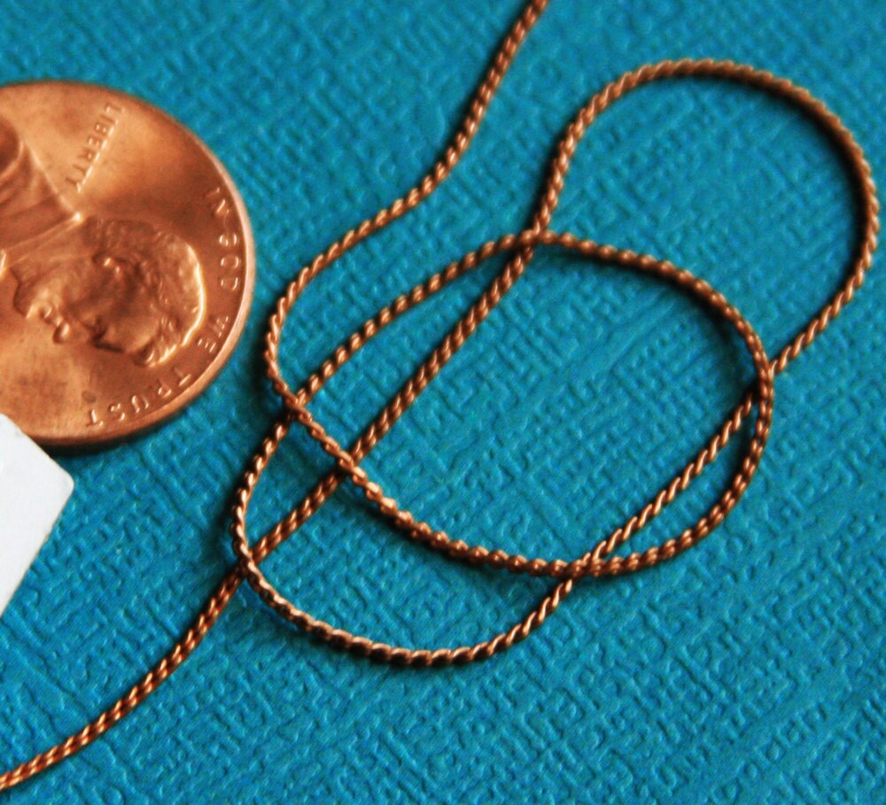 Antique Copper Beading Chain 1mm 32ft Spool Etsy
